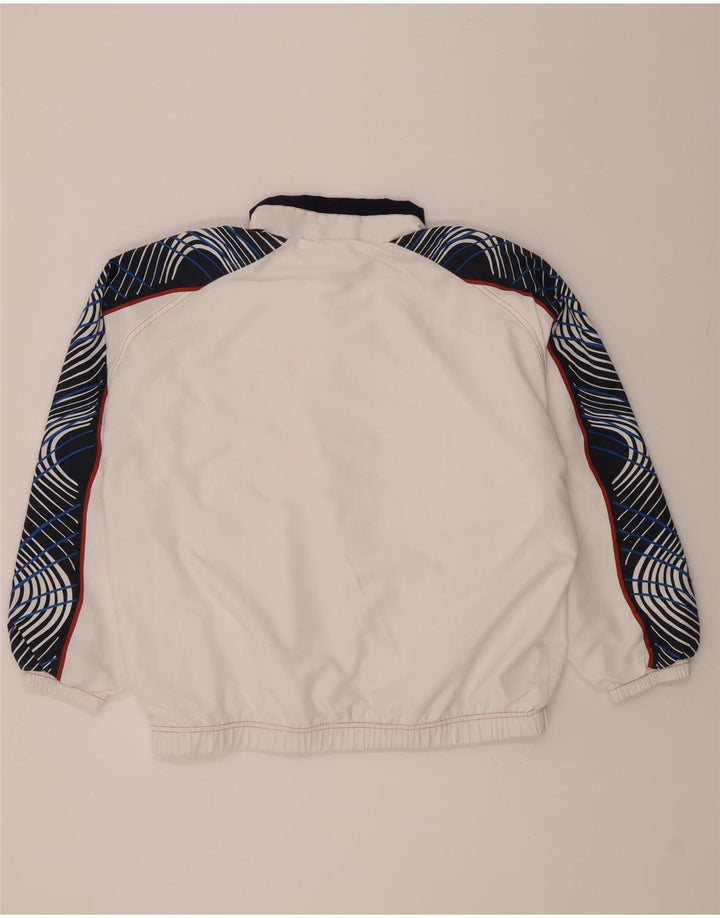 VINTAGE Womens Oversized Tracksuit Top Jacket UK 18 XL White Colourblock Vintage Vintage and Second-Hand Vintage from Messina Hembry 