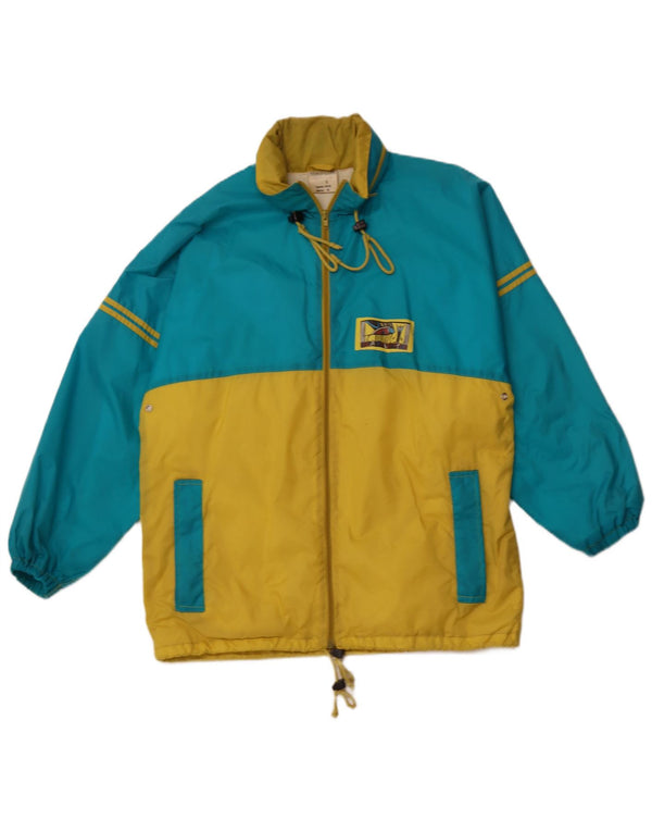 Marcel Clair Mens Unisex Windbreaker Jacket EU 46 Small Blue Polyamide