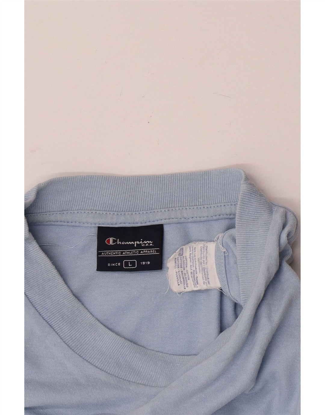 Мужская футболка с рисунком Champion, большой синий хлопок