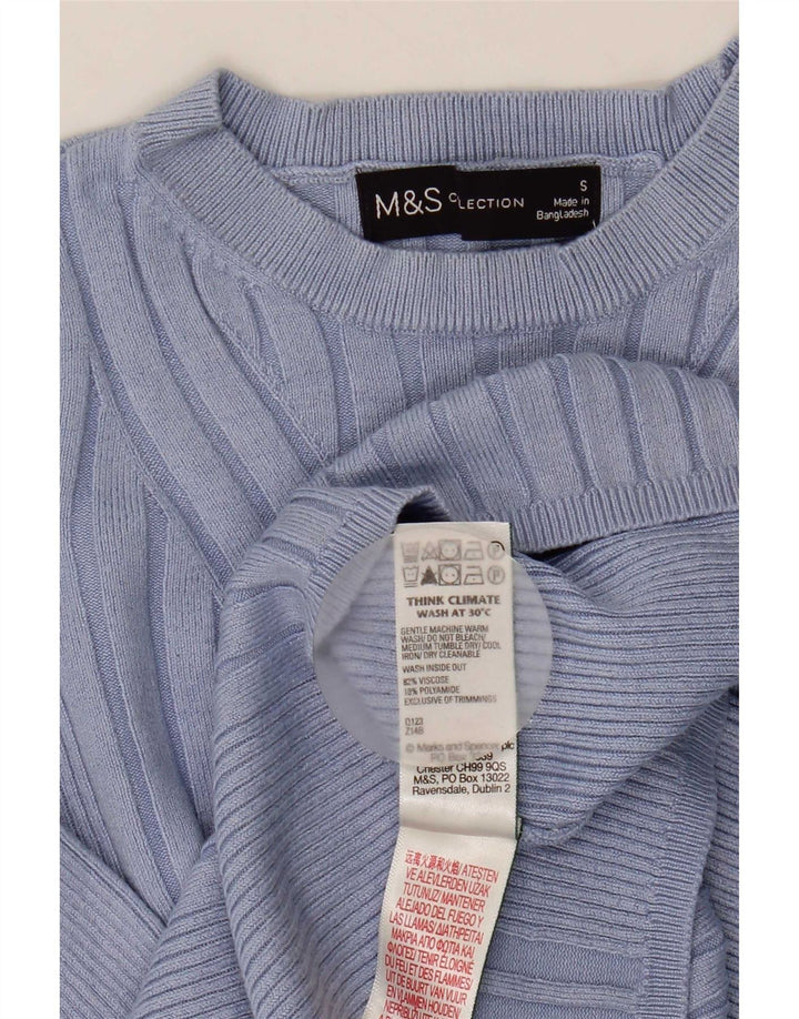 Женский джемпер с круглым вырезом Marks & Spencer, Великобритания, 8, маленький синий