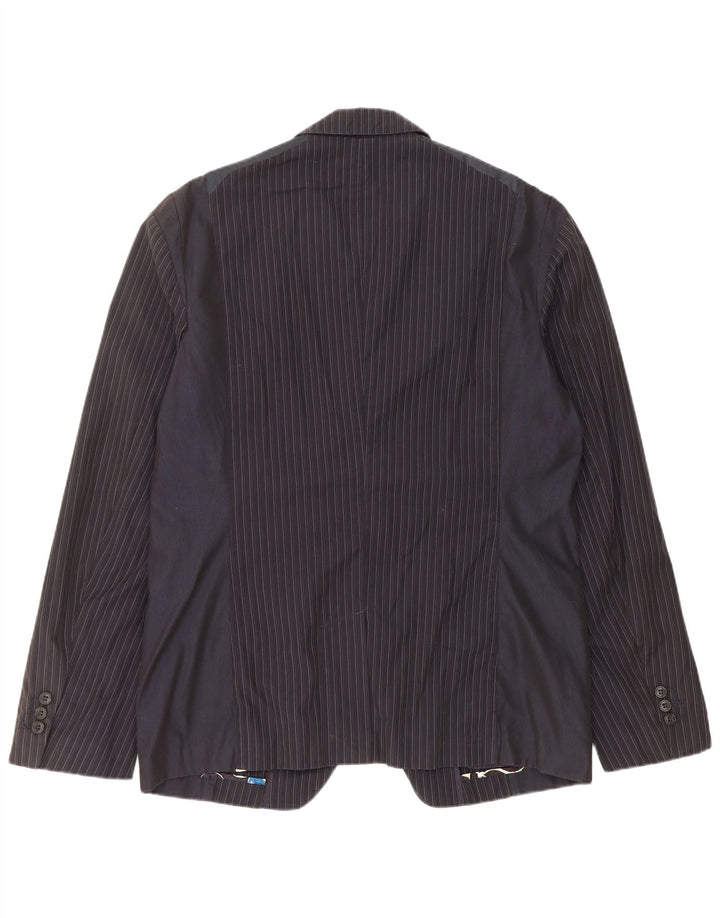 Мужской пиджак Iceberg, 2 пуговицы, размер IT 54 / 2XL, тёмно-синий в тонкую полоску, хлопок