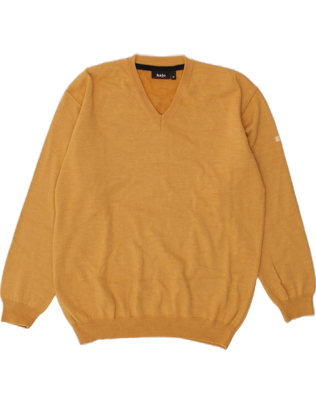 HAJO Mens V-Neck Jumper Sweater Medium Brown Vintage Hajo and Second-Hand Hajo from Messina Hembry 