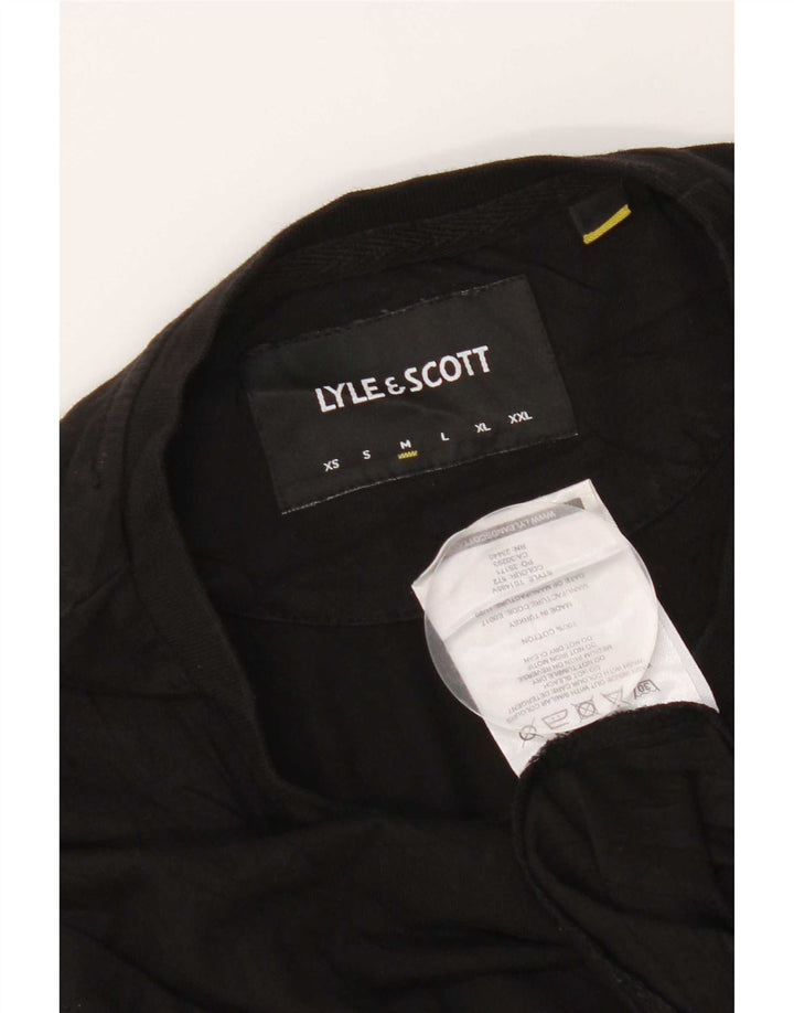 Мужская футболка Lyle & Scott из хлопка среднего размера, черная