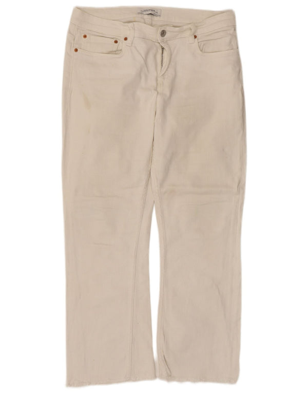 Женские укороченные джинсы ZARA EU 40 Medium W30 L25 Белый хлопок