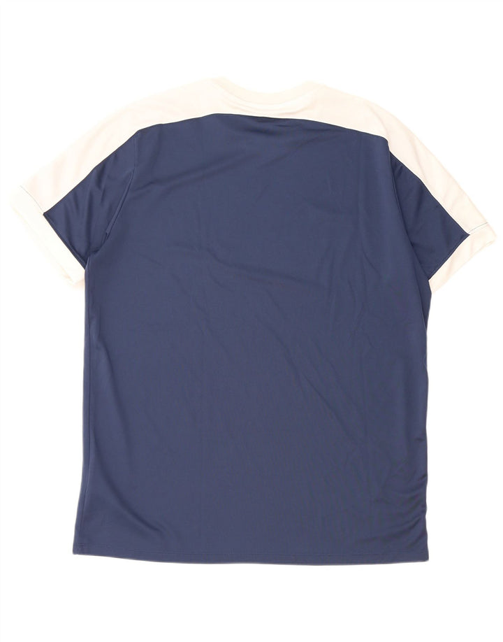 Мужская футболка Nike Dri Fit Top XL Темно-синяя, полиэстер с цветными блоками