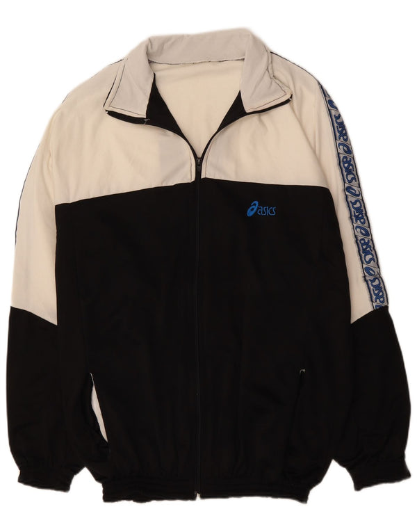 Мужской спортивный костюм ASICS с графическим рисунком, большая черная куртка с цветными блоками