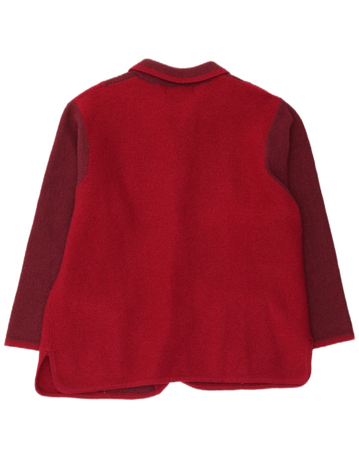 Женский пиджак свободного кроя CASAMIA UK 16, большой бордовый цвет с цветными блоками