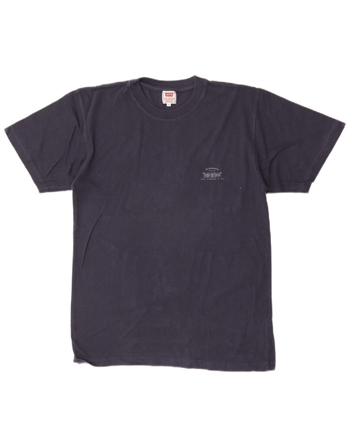 Мужская футболка Levi's Top среднего размера, темно-синяя, хлопковая