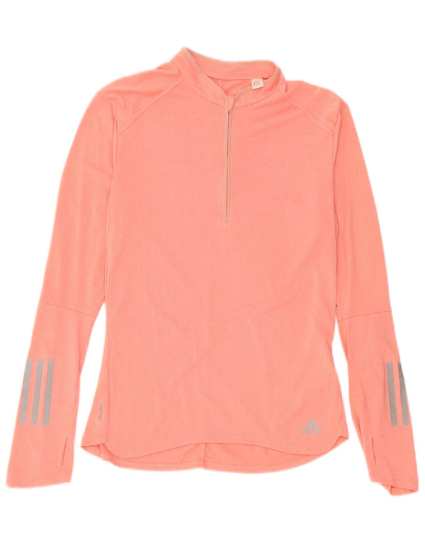Женский топ Adidas Climalite с длинным рукавом, Великобритания, 8/10, маленький розовый, полиэстер