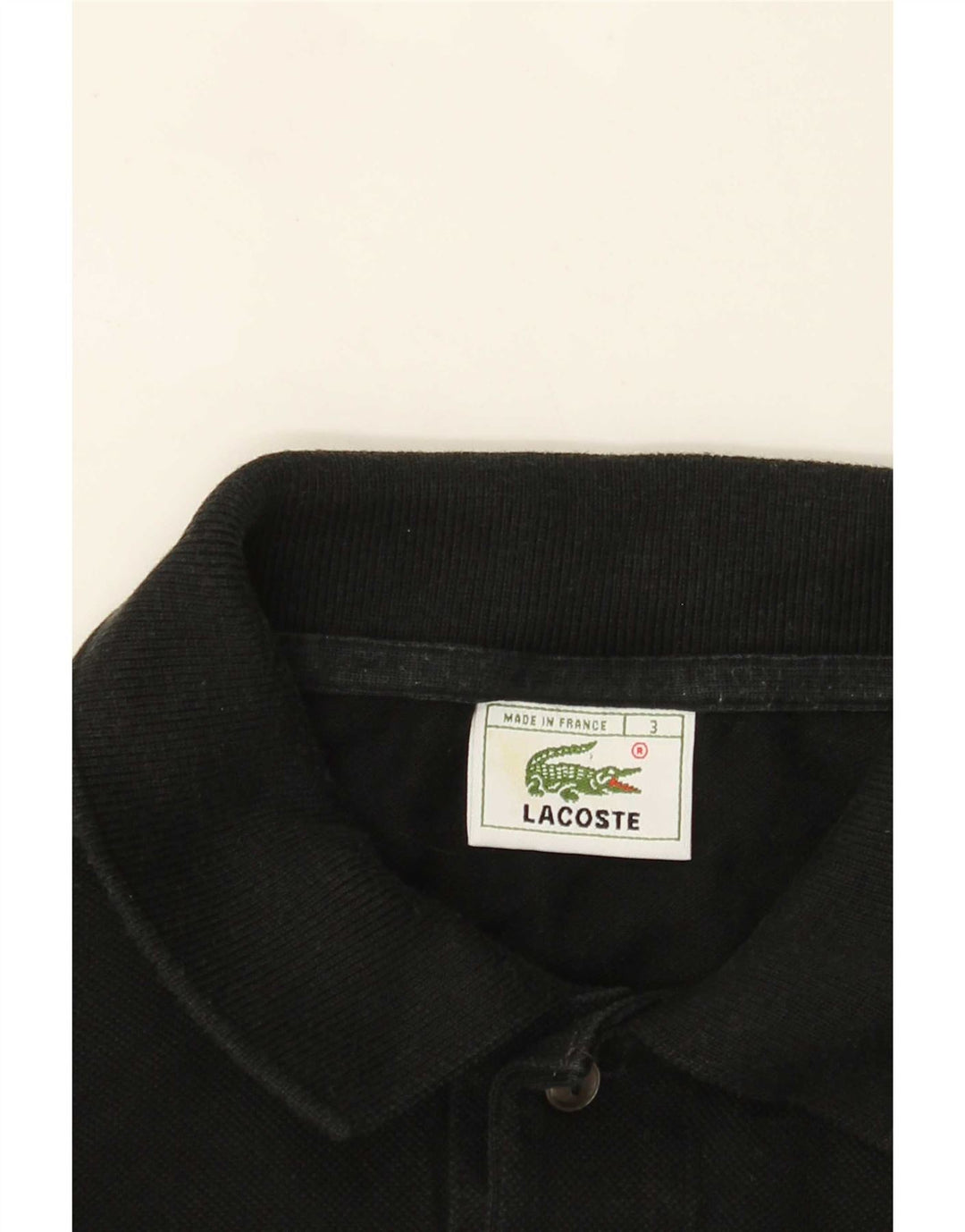 Мужская рубашка-поло с длинным рукавом Lacoste, размер 3, маленькая, черная