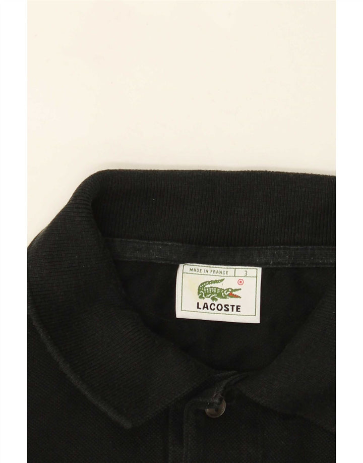Мужская рубашка-поло с длинным рукавом Lacoste, размер 3, маленькая, черная
