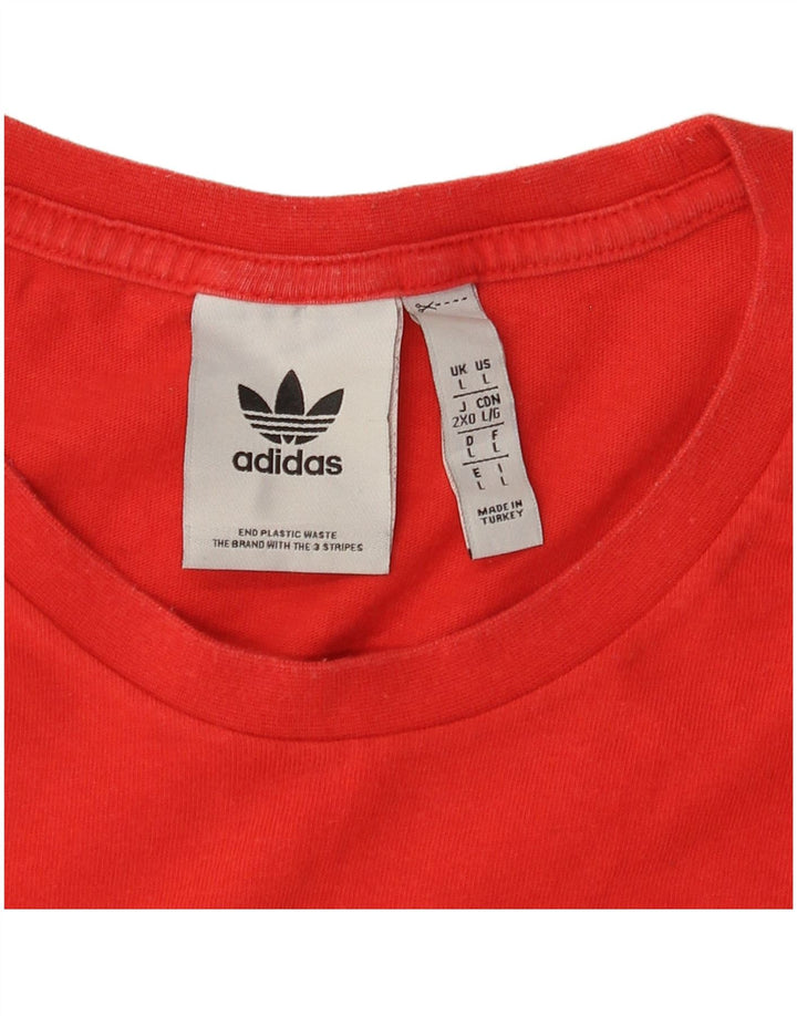 Мужская футболка с рисунком Adidas, большая красная