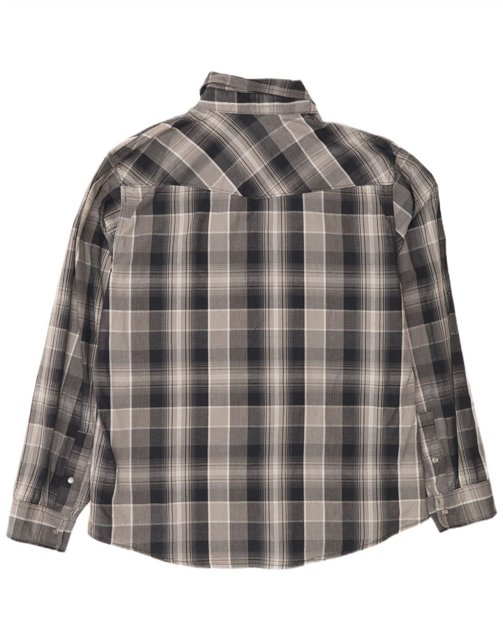 Мужская рубашка Levi's XL, серая клетка, хлопок