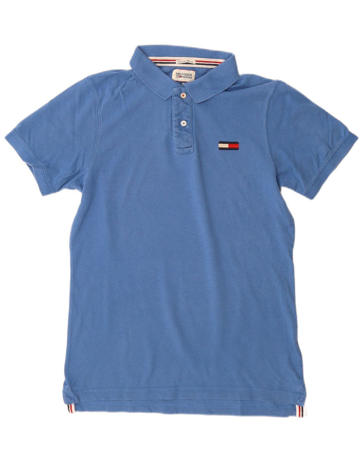 Мужская рубашка-поло Tommy Hilfiger, большая синяя хлопковая