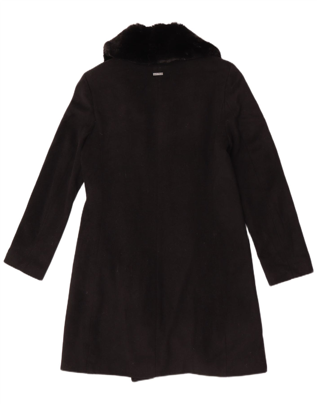 Женское пальто Dkny UK 10 маленькое, черное, шерстяное