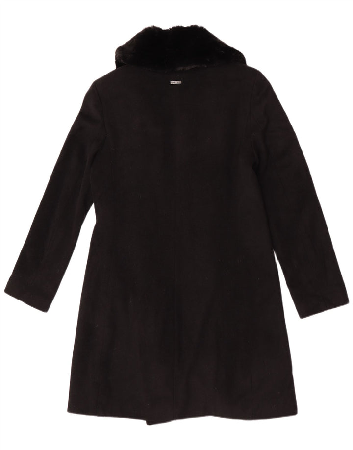 Женское пальто Dkny UK 10 маленькое, черное, шерстяное