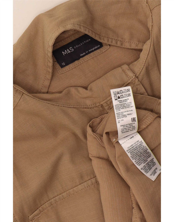 Женская куртка повседневного кроя Marks & Spencer UK 12, средний хаки