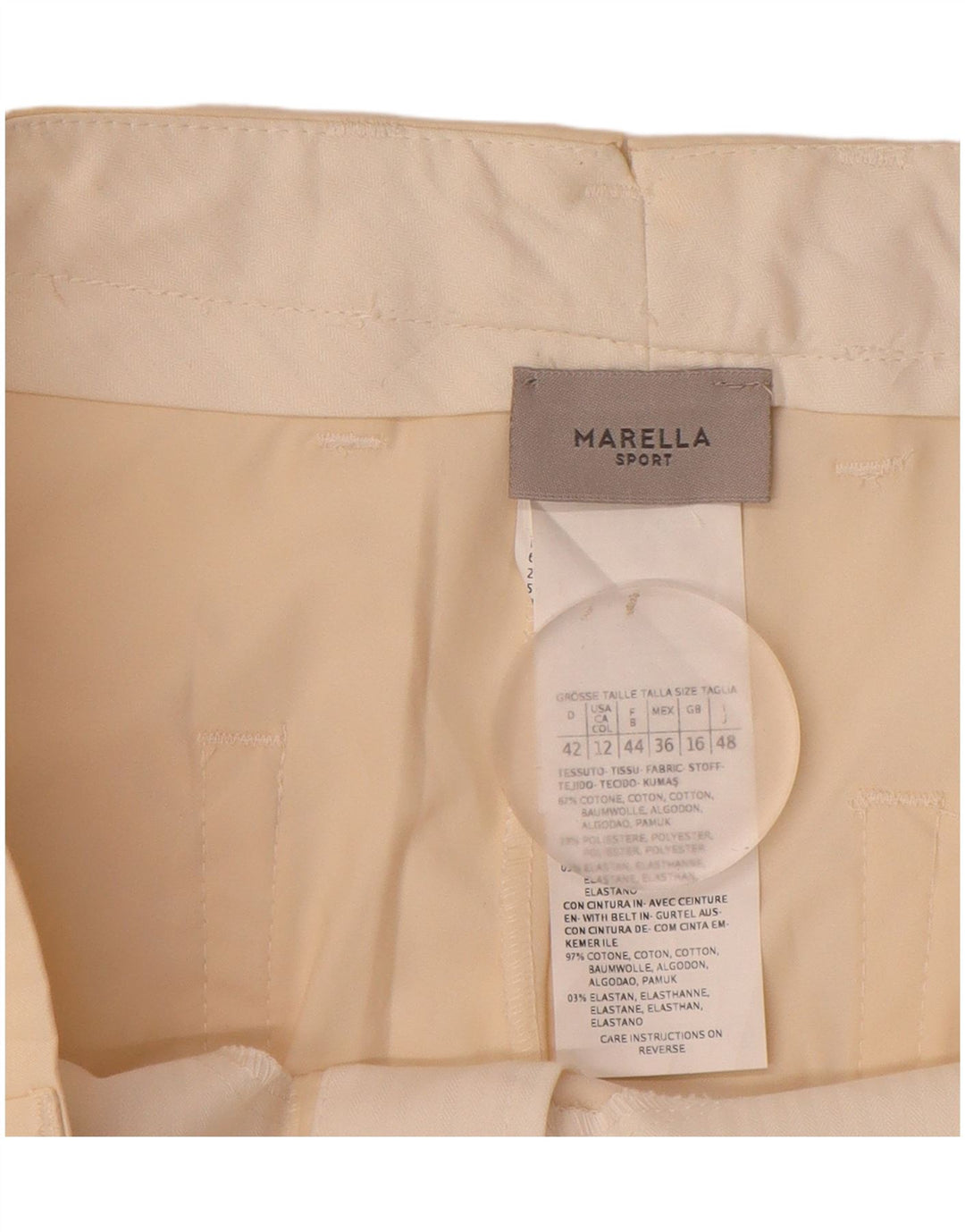 Женские шорты чинос Marella UK 16, большие W34, бежевый хлопок