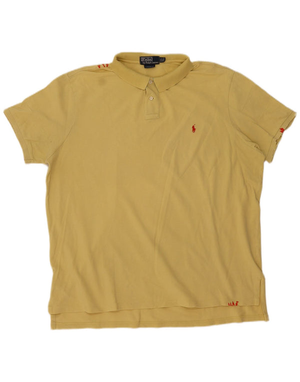 Мужская рубашка поло на заказ Polo Ralph Lauren 2XL, желтый хлопок
