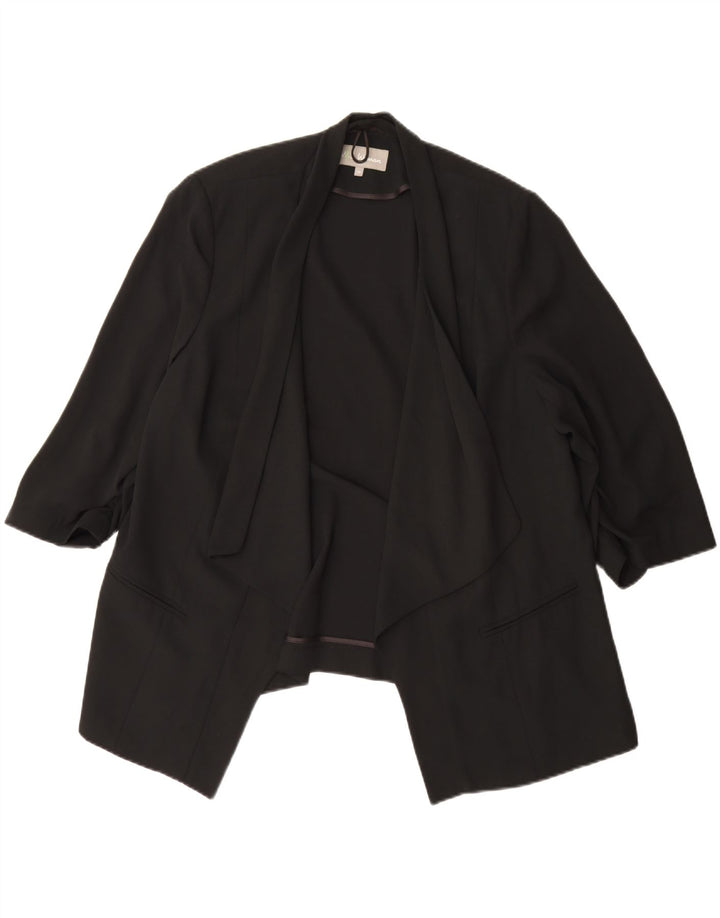 Женский открытый пиджак с рукавами 3/4 Marks & Spencer UK 20 2XL, черный