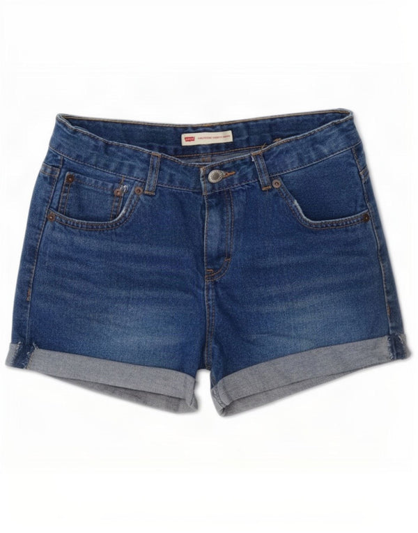 Джинсовые шорты Levi's Girlfriend для девочек 15–16 лет, W26, синие, хлопок