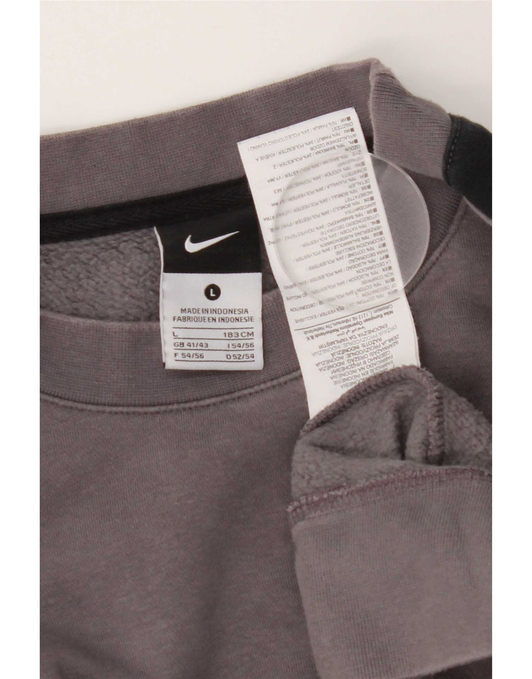 Мужской свитшот Nike, большой серый хлопковый джемпер с цветными блоками