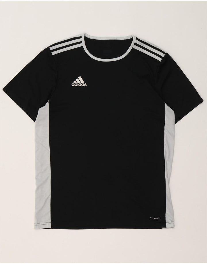 Мужская футболка Adidas Climalite Top Medium Black с цветными блоками из полиэстера