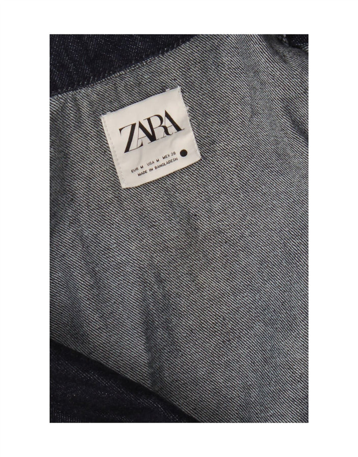Женский джинсовый комбинезон Zara UK 12, средний темно-синий