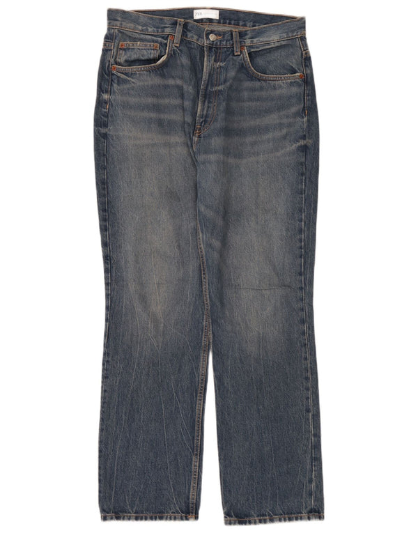 Женские прямые джинсы Zara EU 44 XL W34 L32 синие