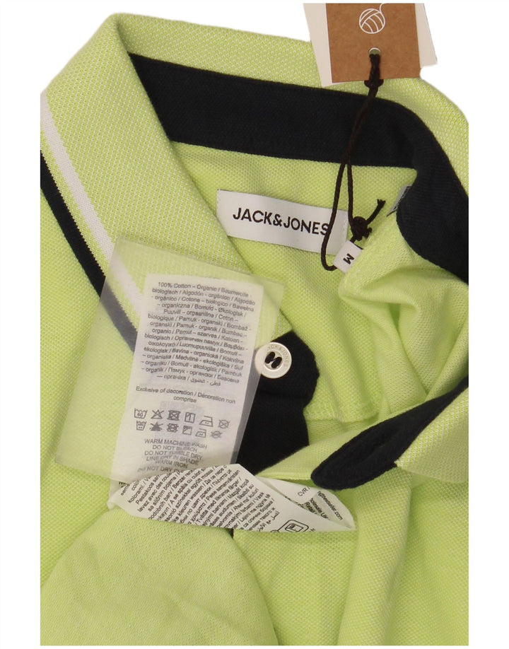 Мужская рубашка-поло Jack & Jones из хлопка среднего зеленого цвета