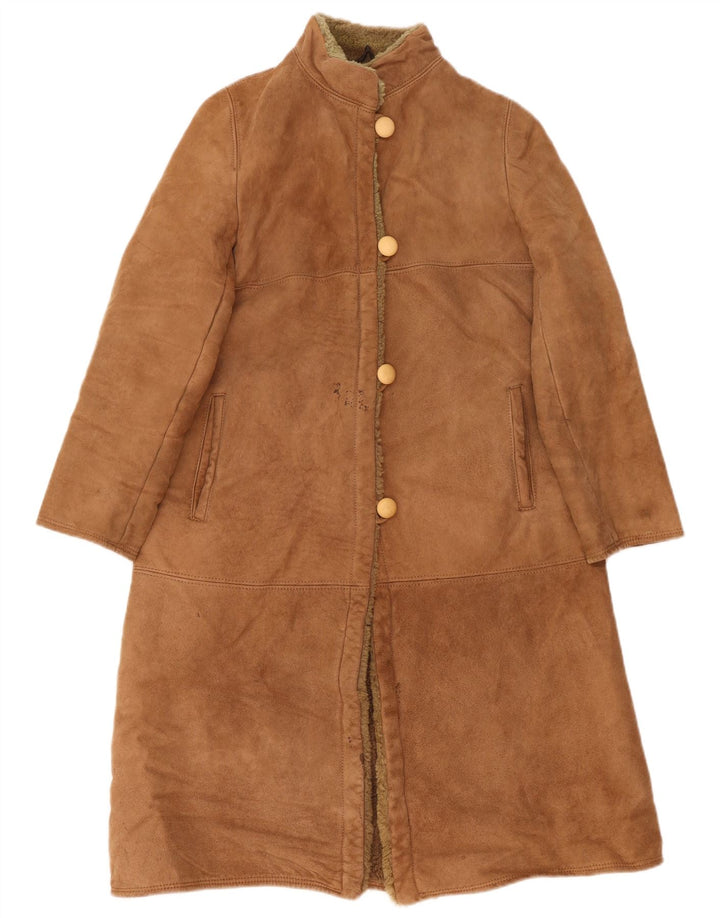 Винтажная женская дубленка IT 44 Medium Brown Leather