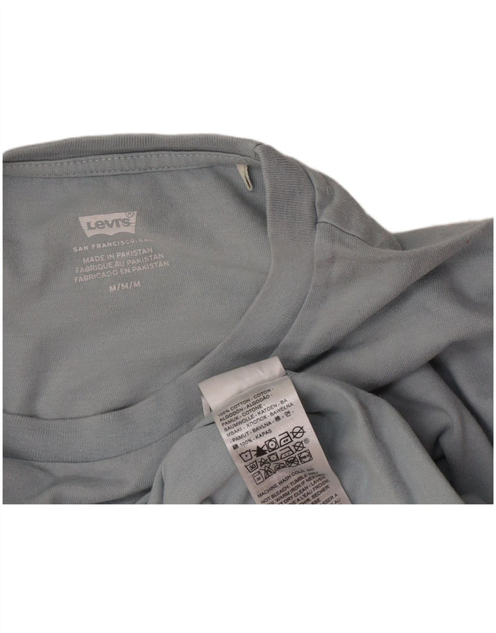 Женская укороченная футболка с рисунком Levi's Top UK 14, средний серый хлопок