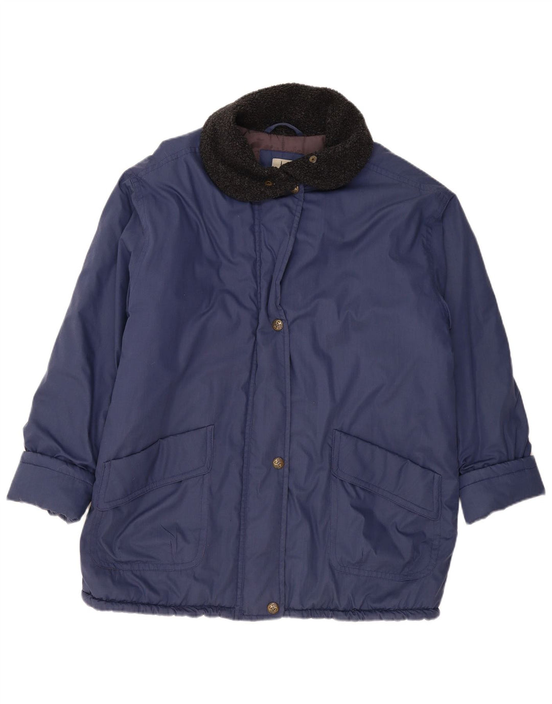 ВИНТАЖНАЯ женская ветровка UK 20 2XL Темно-синий полиэстер