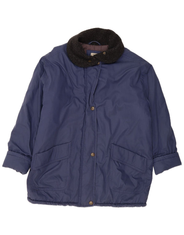 ВИНТАЖНАЯ женская ветровка UK 20 2XL Темно-синий полиэстер