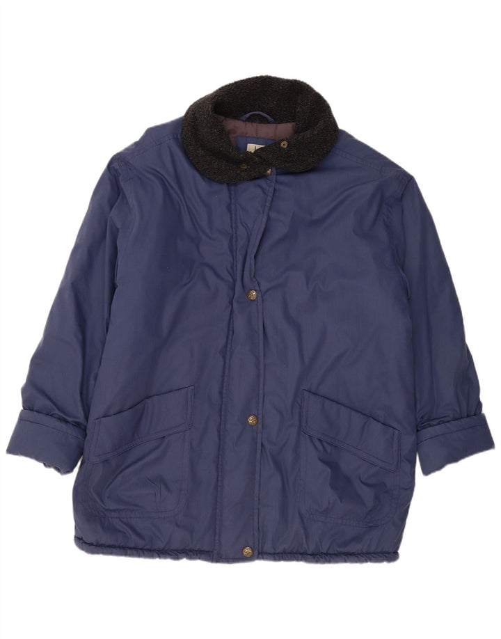 ВИНТАЖНАЯ женская ветровка UK 20 2XL Темно-синий полиэстер