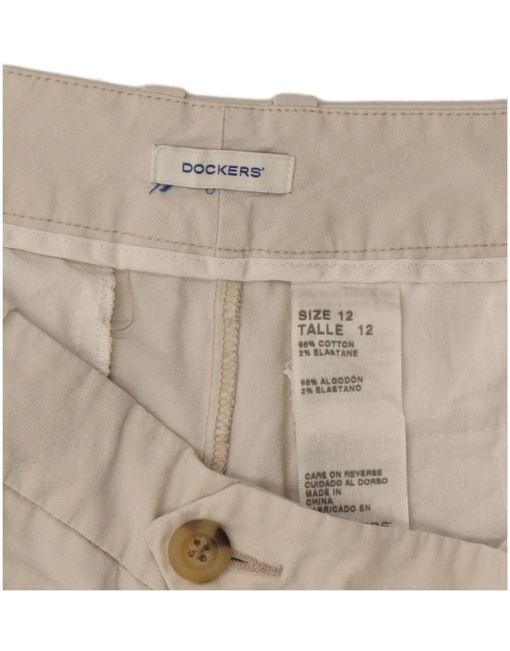 Женские шорты чинос Dockers США 12, большие W36, бежевые, хлопок