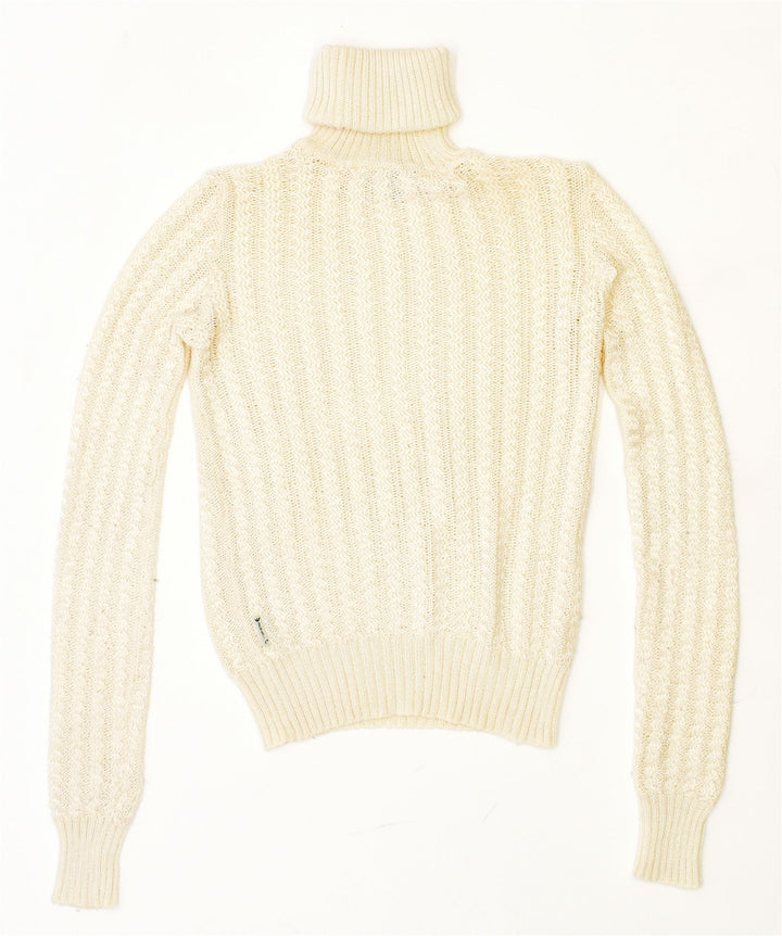 ARMANI JEANS Женский джемпер с высоким воротником EU 40 Medium Off White