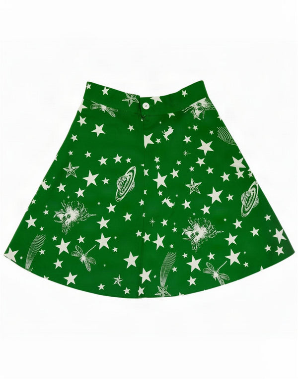La Casita De Wendy Womens A-Line Skirt EU 40 Medium W31 Green Space