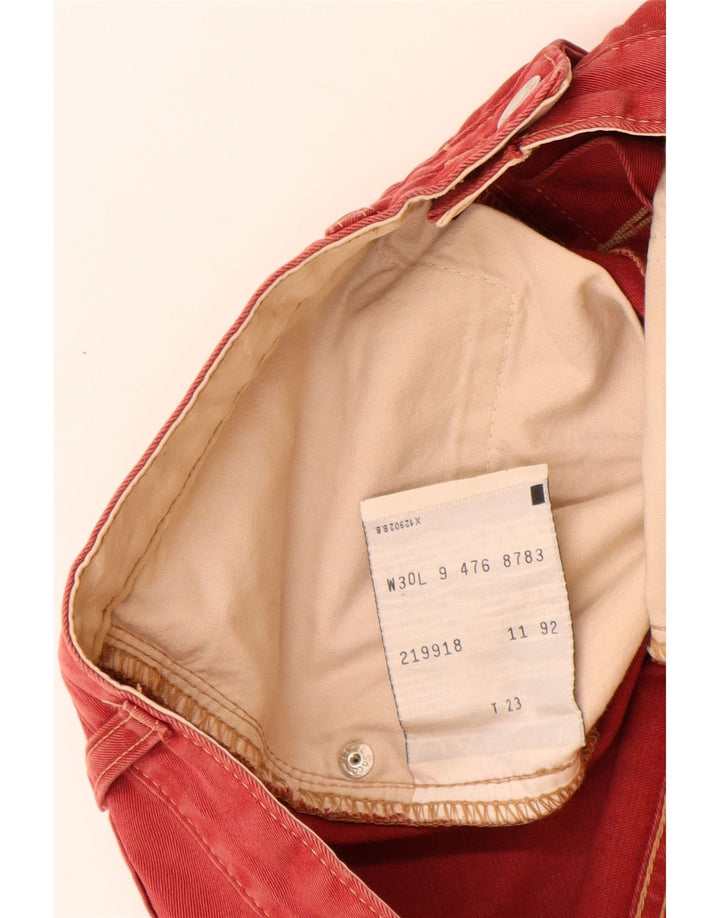 Мужские джинсовые шорты LEVI'S 476 W30, средний красный хлопок