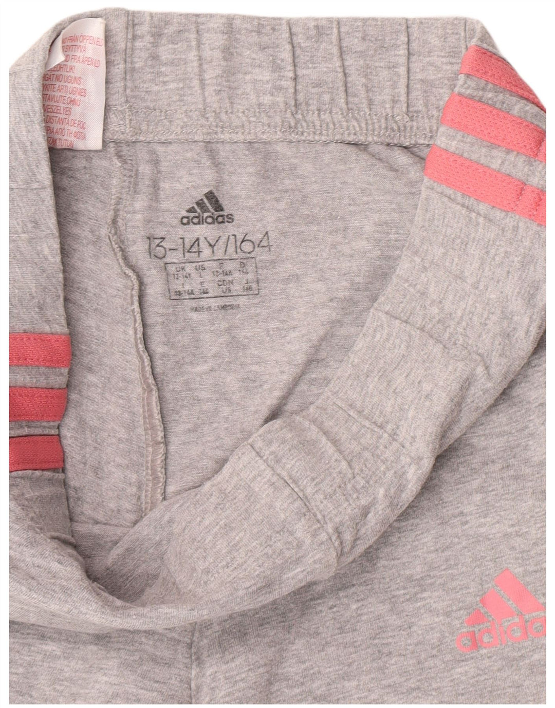 Леггинсы Adidas для девочек 13-14 лет, серые