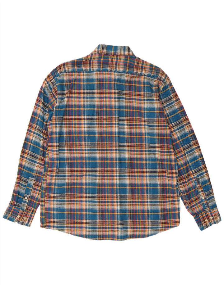 Мужская фланелевая рубашка Evolution 2XL, синяя хлопковая клетка в клетку