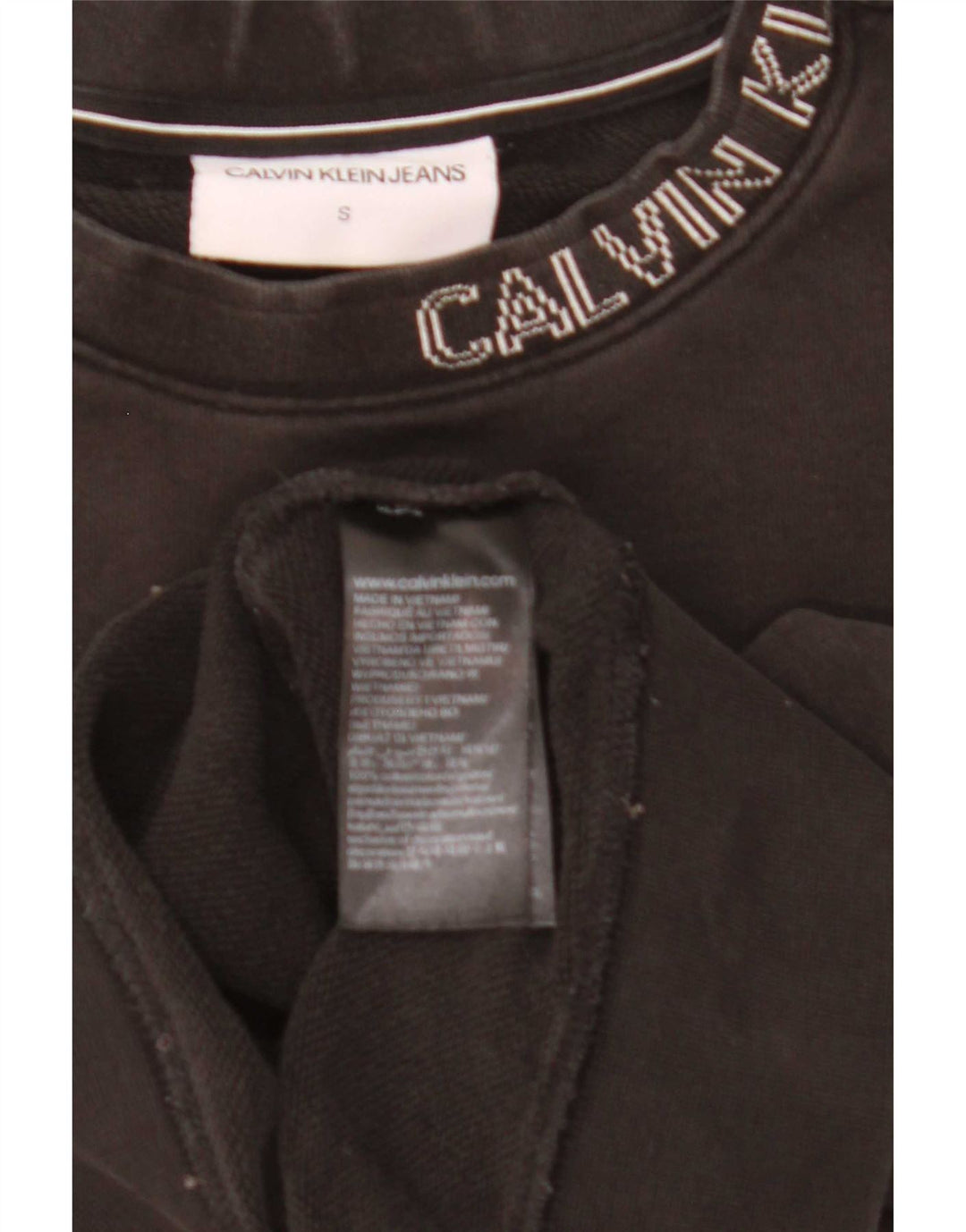 Мужской свитшот с рисунком Calvin Klein, маленький черный хлопковый джемпер