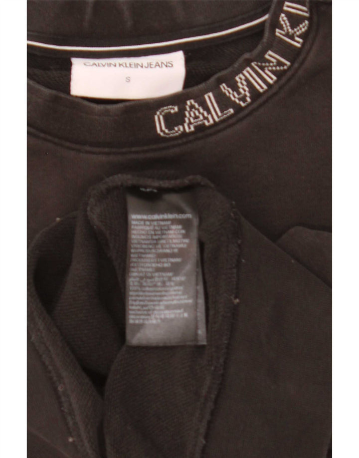 Мужской свитшот с рисунком Calvin Klein, маленький черный хлопковый джемпер