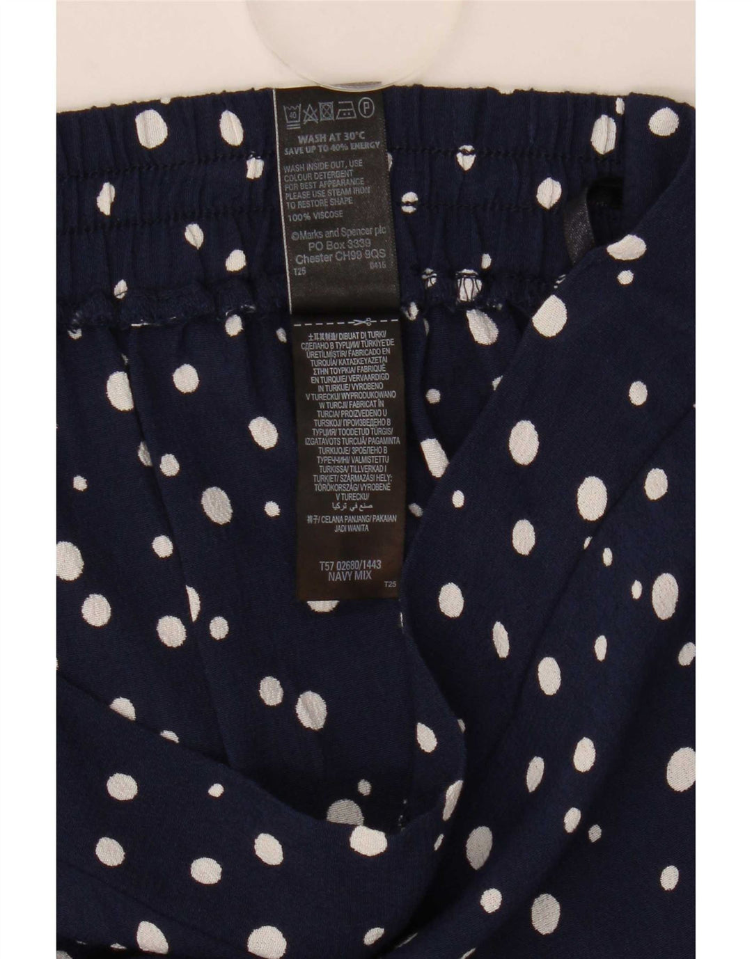 Женские шорты-бермуды Marks & Spencer UK 12 Medium W32 Темно-синие в пятнистый цвет