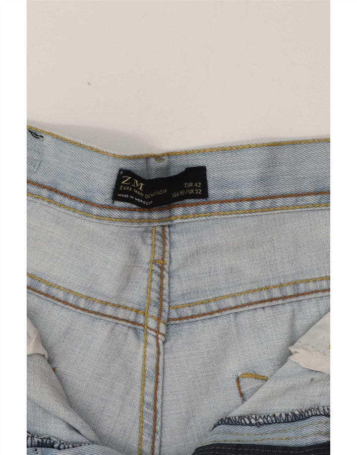 Мужские прямые джинсы Zara EU 42, большие W32 L32, синие