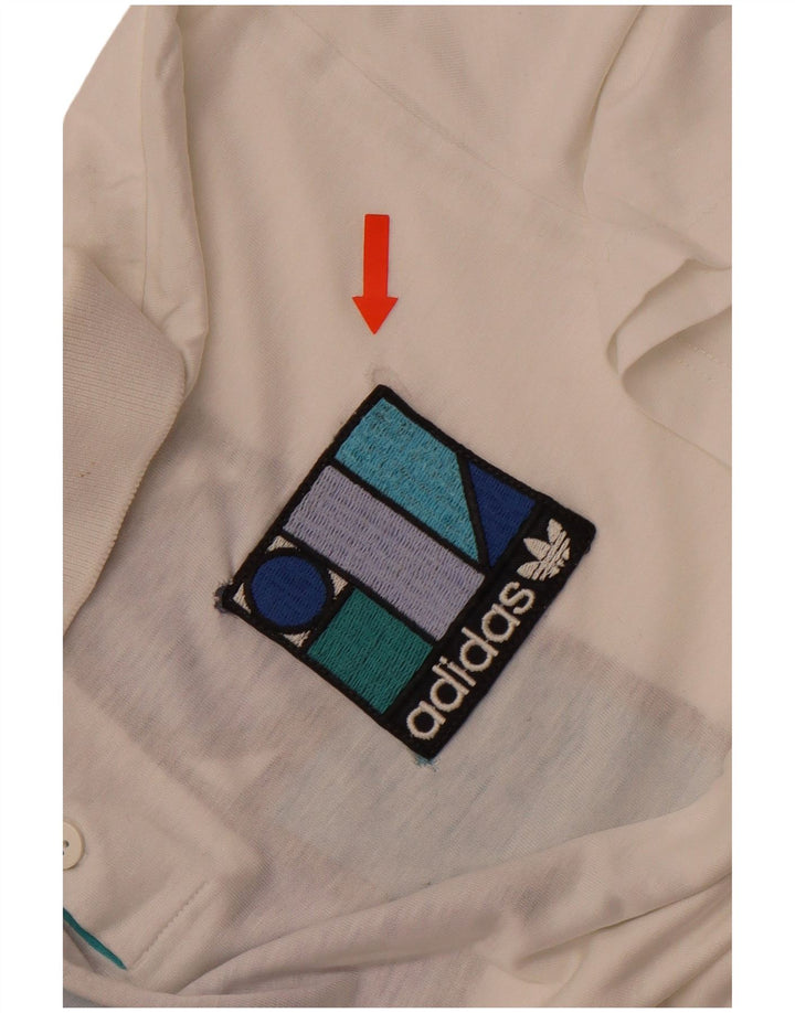 Мужская рубашка-поло ADIDAS IT 50 Medium White Cotton