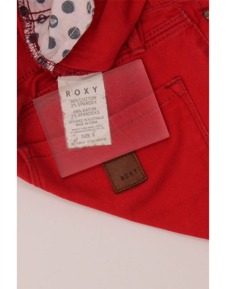Женские джинсы скинни Roxy США 8 Средний W28 L27 Красный хлопок