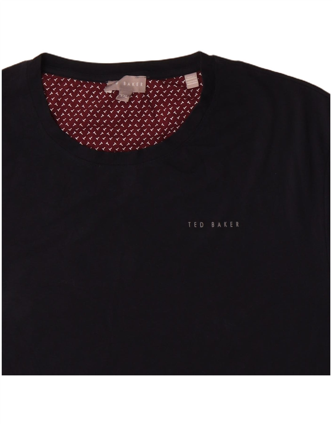 Мужская футболка Ted Baker Top 2XL Темно-синяя, хлопок
