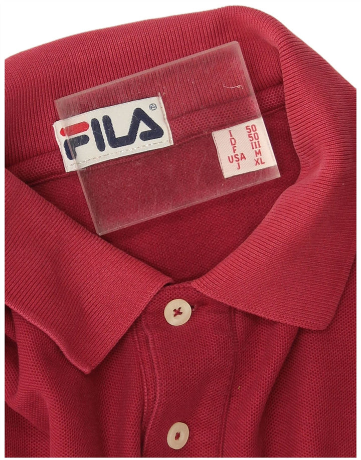 Мужская рубашка-поло Fila IT 50, средний красный хлопок