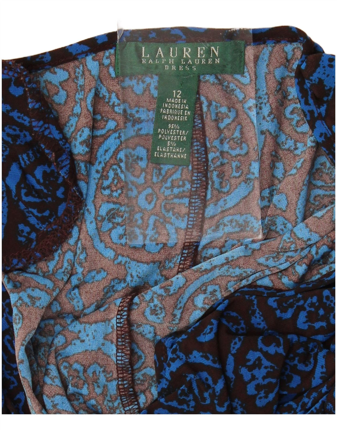 Женское платье-футляр без рукавов RALPH LAUREN, США 12, большой синий цветочный принт